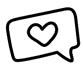 Heart inside quote icon